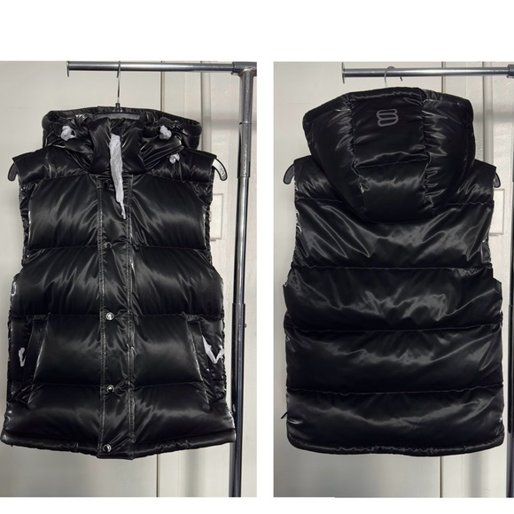 Aritzia Jackets & Blazers - Aritzia The Super Puff Vest in Black Liquid Shine Goose Down Puffer Vest Medium